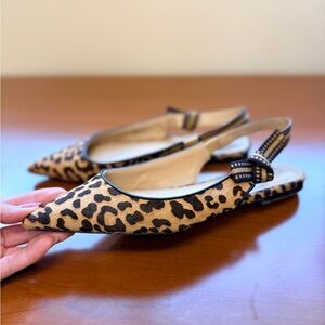 Steve Madden Leopard Print Slingback Flats